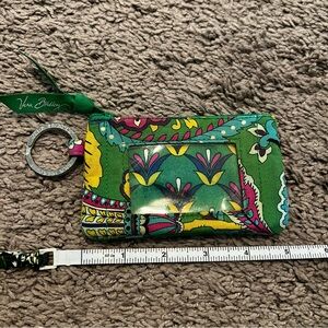 Vera Bradley Multicolor Floral Keychain Card Holder, Coin Purse, Zip ID Pouch